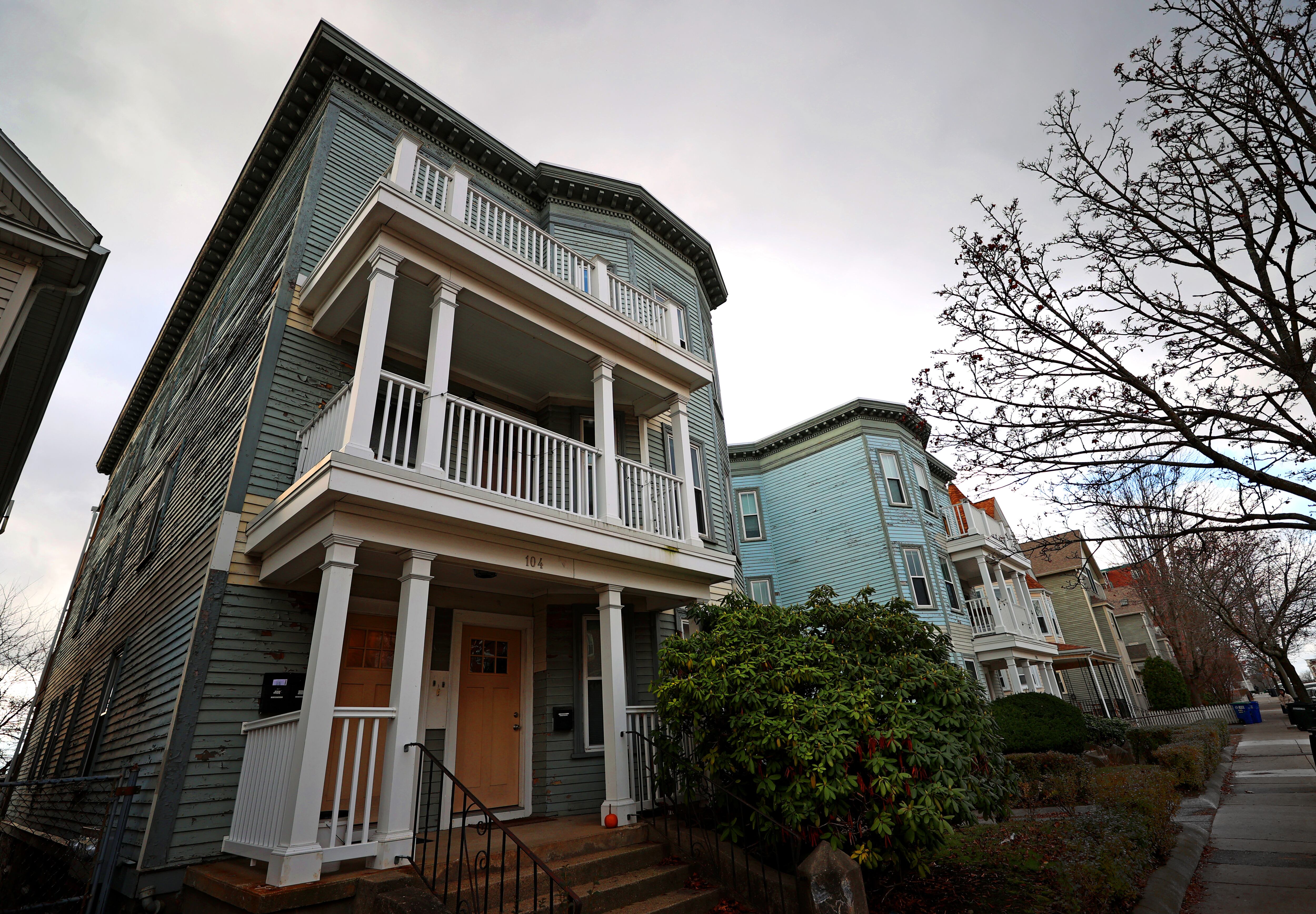 Triple deckers on Highland Ave, photographed by David L. Ryan of Globe Staff